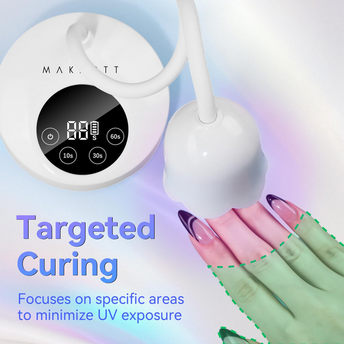 Makartt Rechargeable UV LED Nail Lamp for Gel Nails