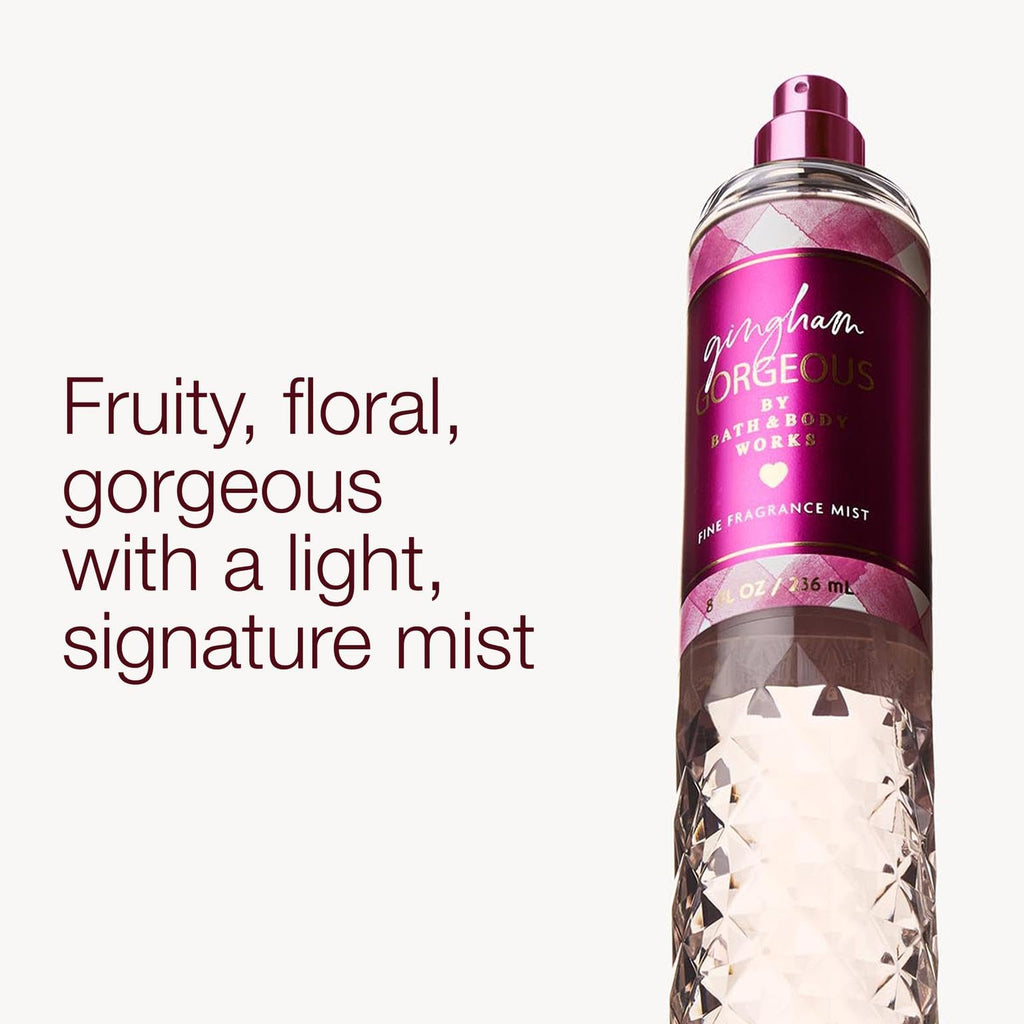 Bath & Body Works Gingham Gorgeous Fine Fragrance Mist for Body & Hair, 8 fl oz, 2 Pack