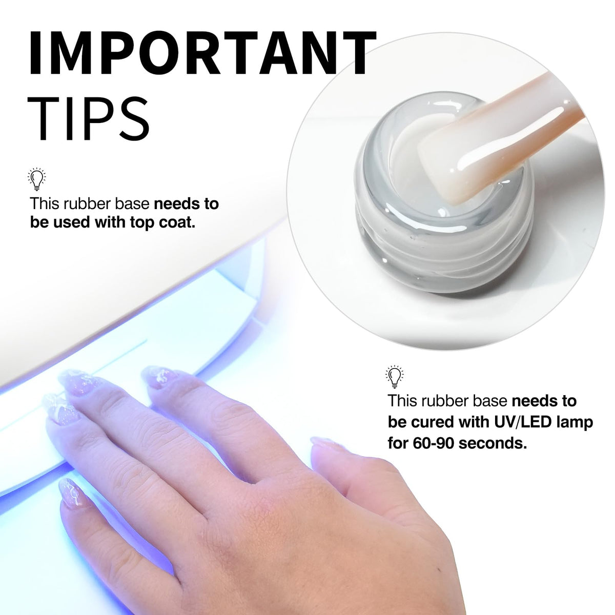 CANNI Rubber Base Gel for Natural Nail Strengthening
