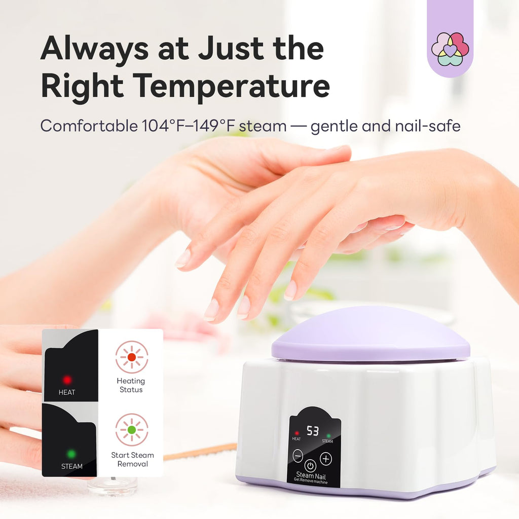 SAVILAND Steam Nail Polish Remover Machine with Nail Soaking Bowl
