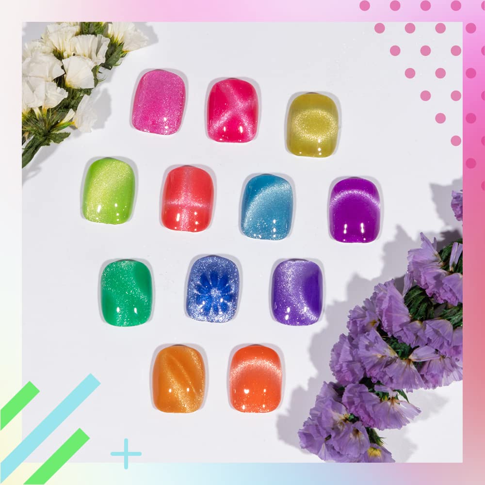MIZHSE Cat Eye Gel Polish Kit with Magnetic Nail Art Tool