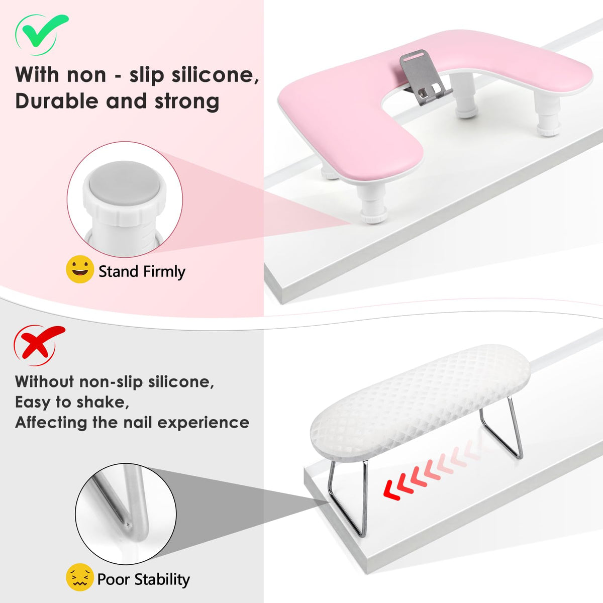 LIONVISON Adjustable Nail Tech Arm Rest Stand
