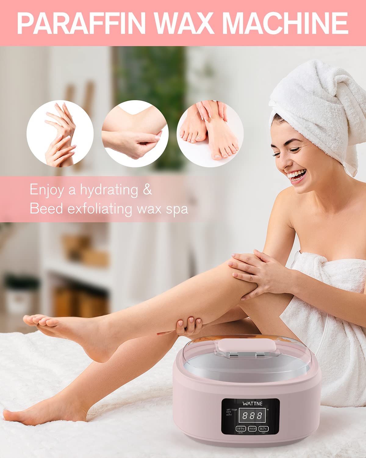 Paraffin Wax Warmer Machine for Hands and Feet, Moisturizing Heat Spa Kit