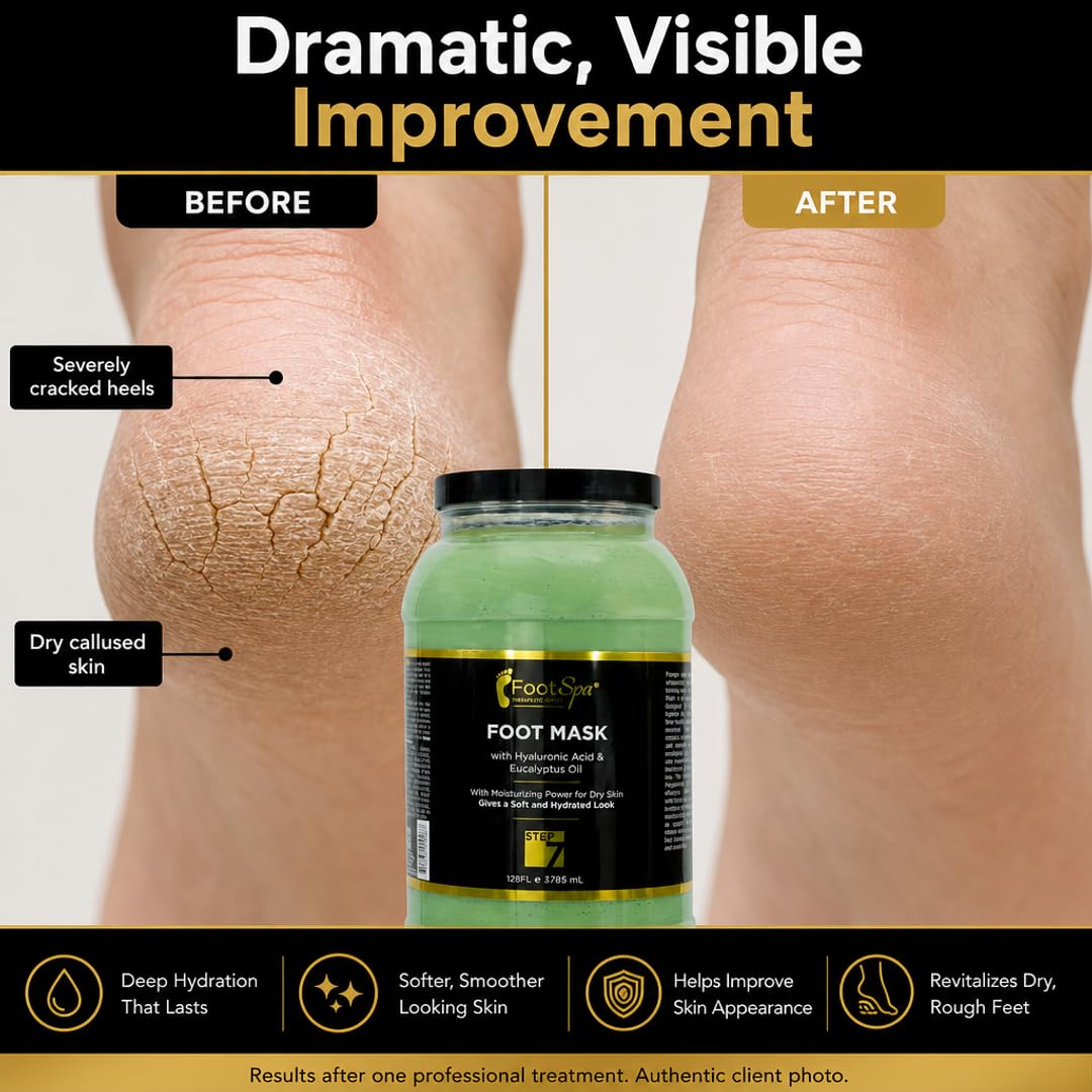 Pedicure Recovery Mask – Hyaluronic Acid & Amino Acids, 128 oz