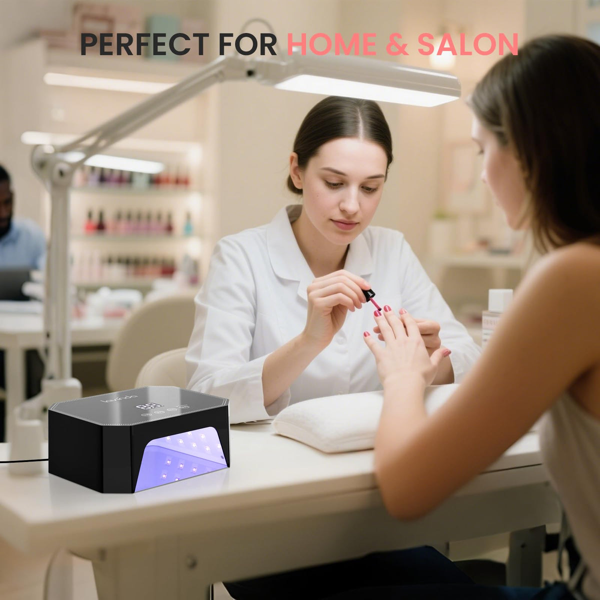 Lavinda 54W UV LED Nail Lamp with LCD Display and Auto Sensor