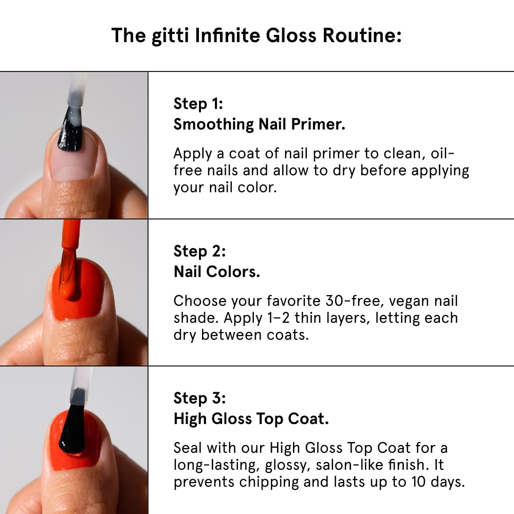 gitti Plant-Based Nail Polish with Glossy Finish