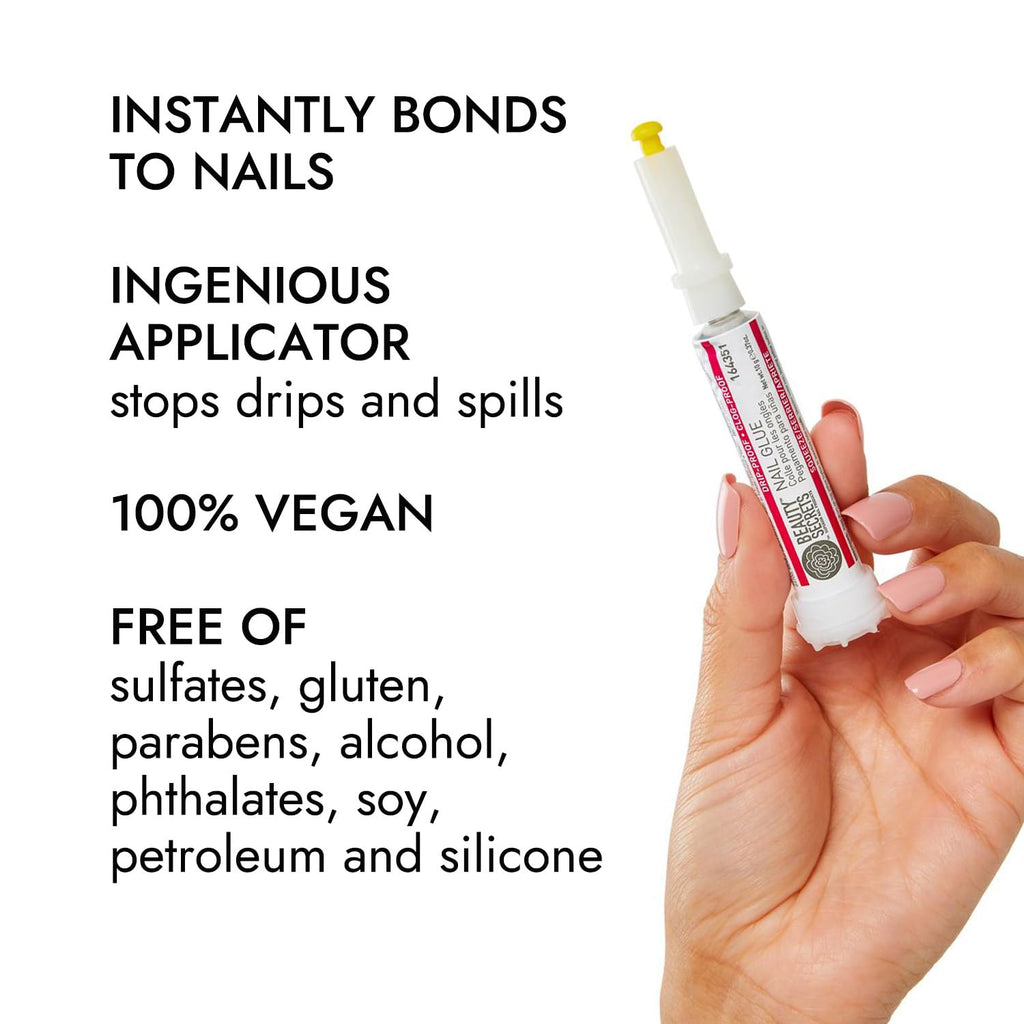 Beauty Secrets Nail Glue Pen, Drip- and Clog-Resistant Formula