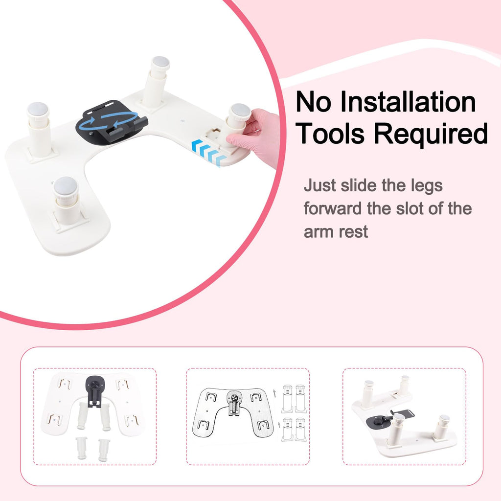 Nail Tech Arm Rest with Foldable Phone Holder