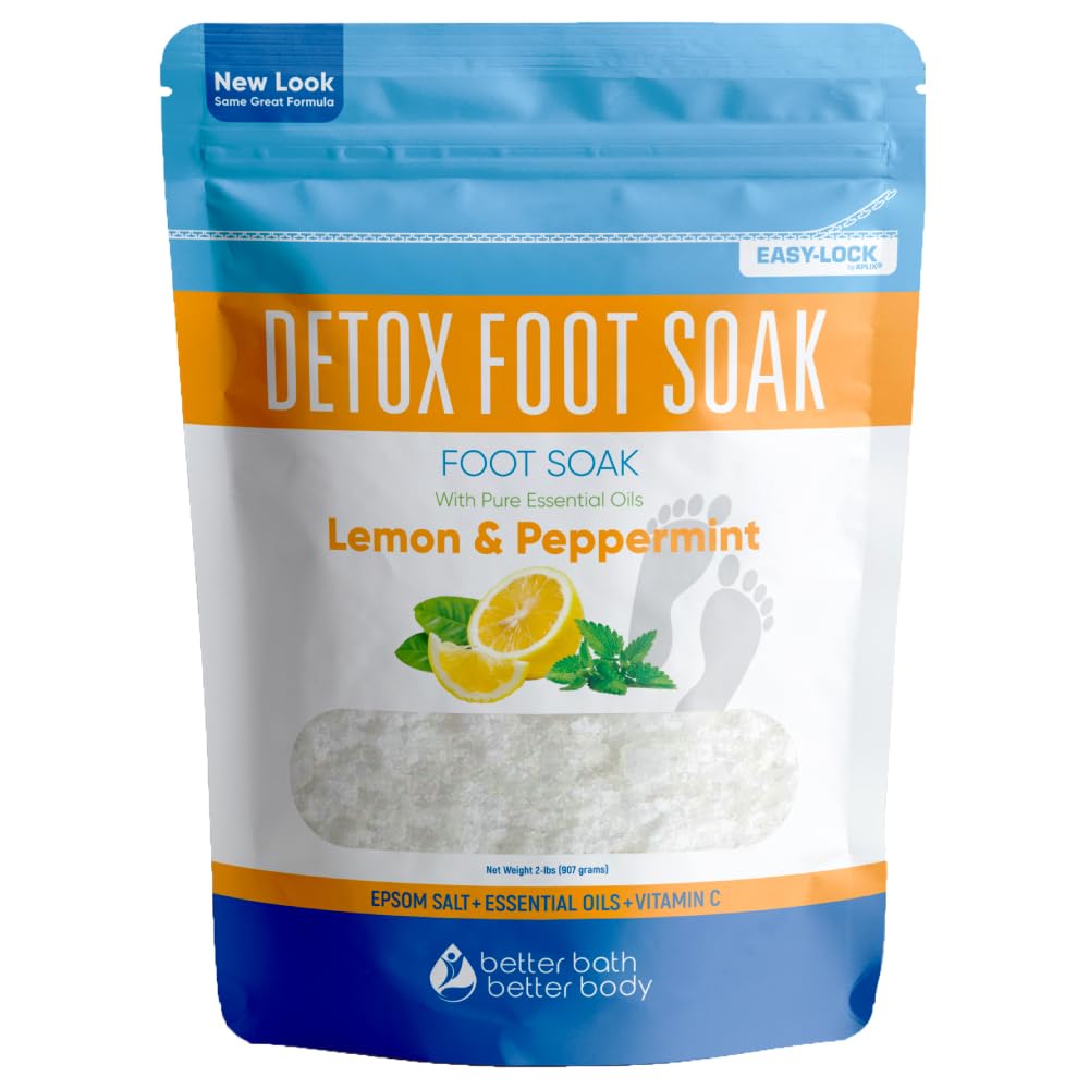 Detox Foot Soak Salts with Epsom Salt, Vitamin C and Essential Oils