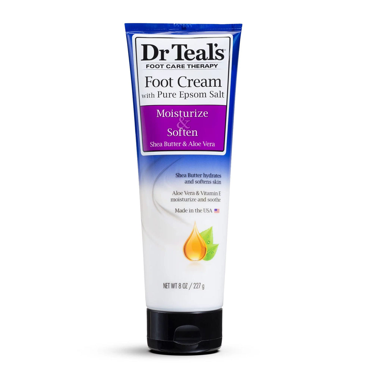 Dr. Teal's Epsom Salt Foot Cream Gift Set, 4 Pack, Shea Butter & Aloe Vera
