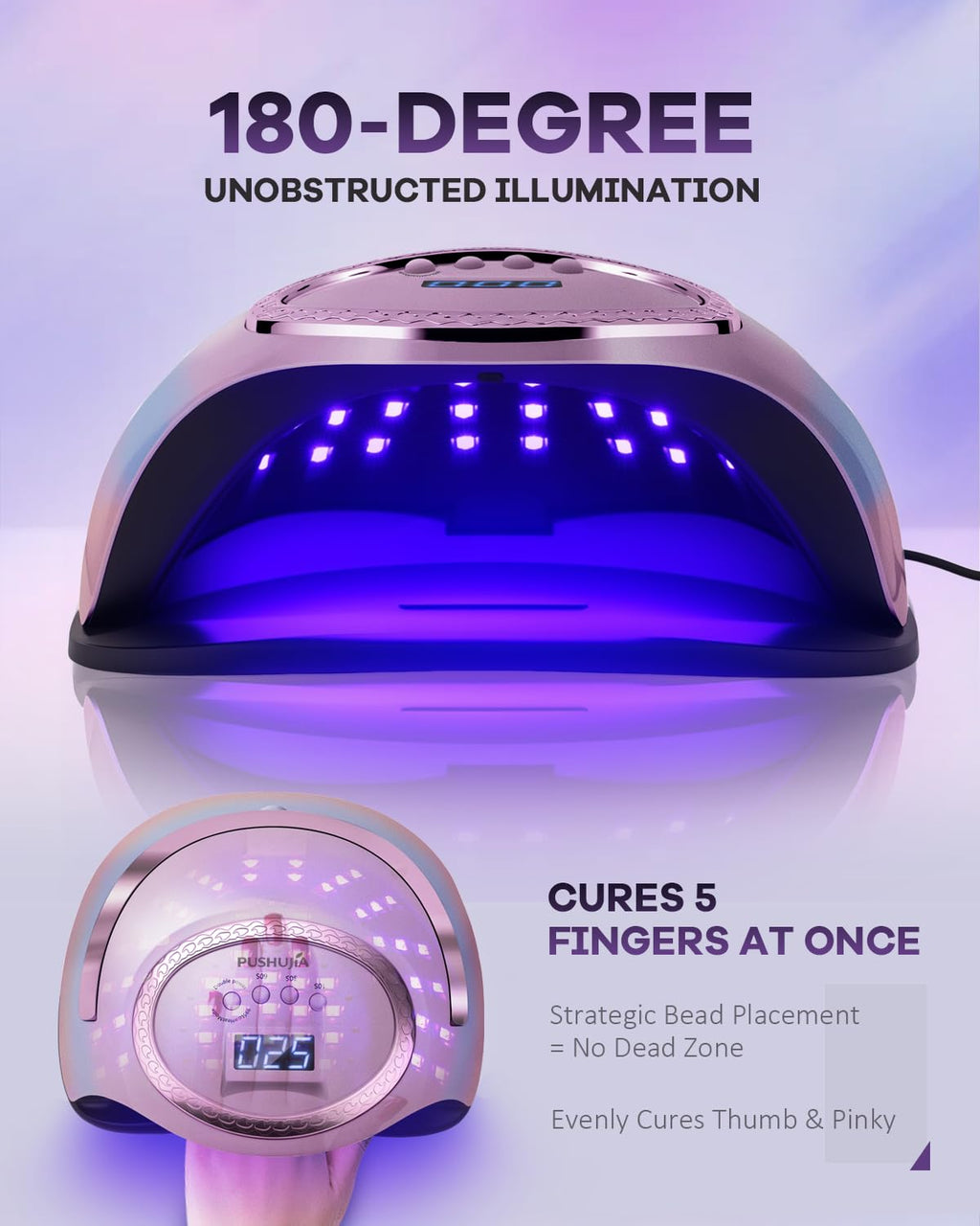 Professional 288W UV LED Nail Lamp for Gel Nails with Auto Sensor