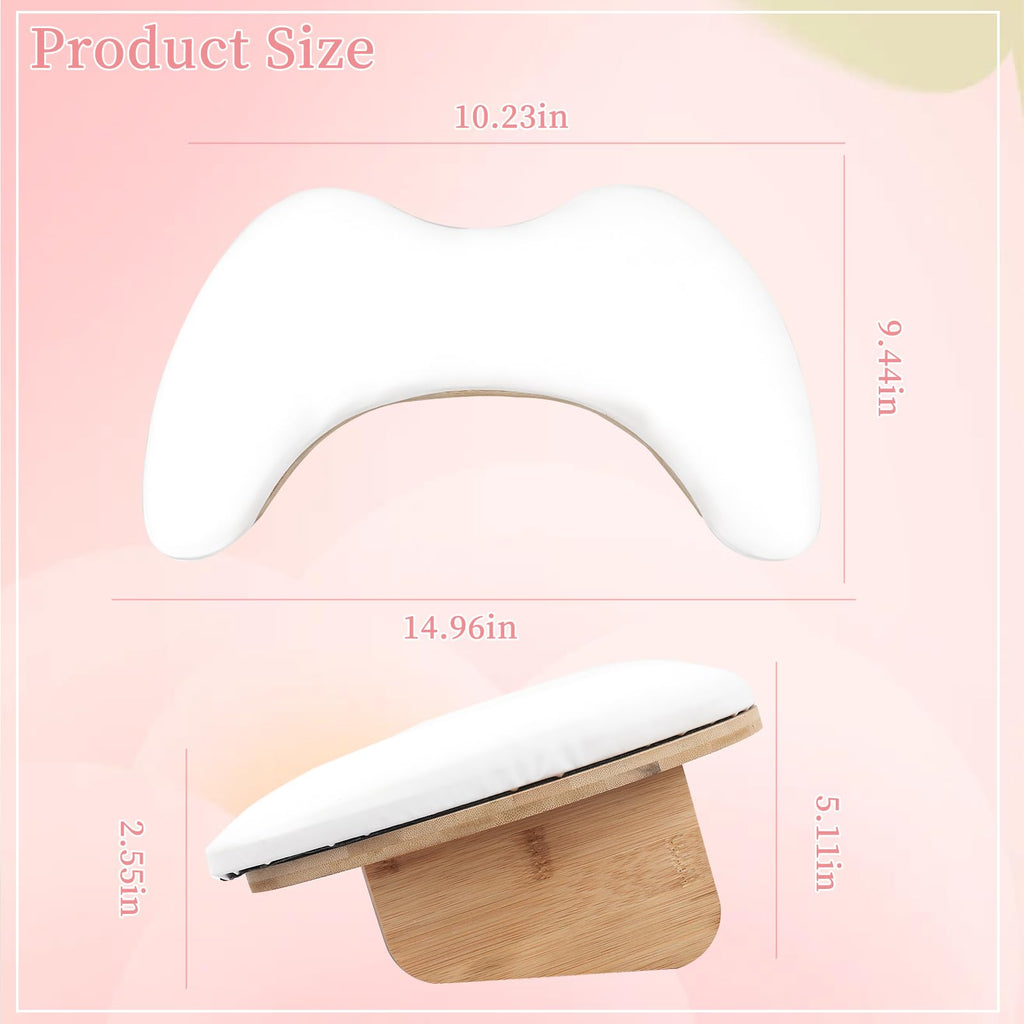 ANGNYA Nail Tech Arm Rest, U-Shaped Manicure Hand Rest with Detachable Brackets