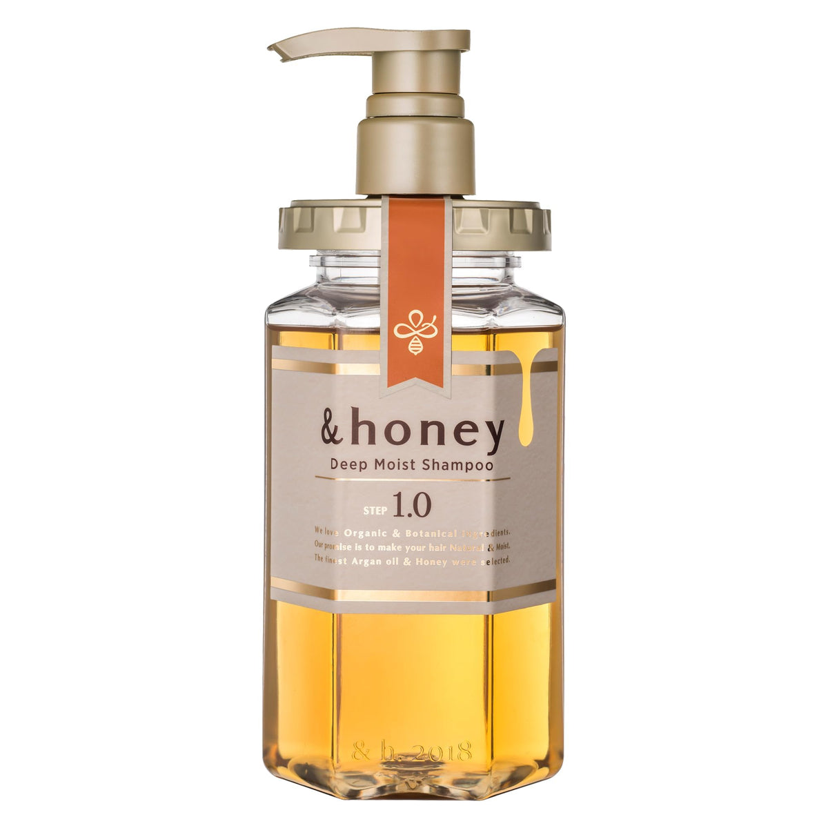 & Honey Deep Moist Shampoo with Honey and Organic Oil, 440ml