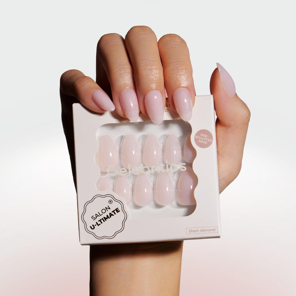 Celebritips Salon U-ltimate Reusable Short Almond Press-On Nails