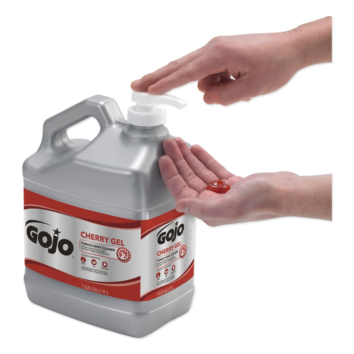 Gojo 235802EA Cherry Gel Pumice Heavy-Duty Hand Cleaner, 1 gal