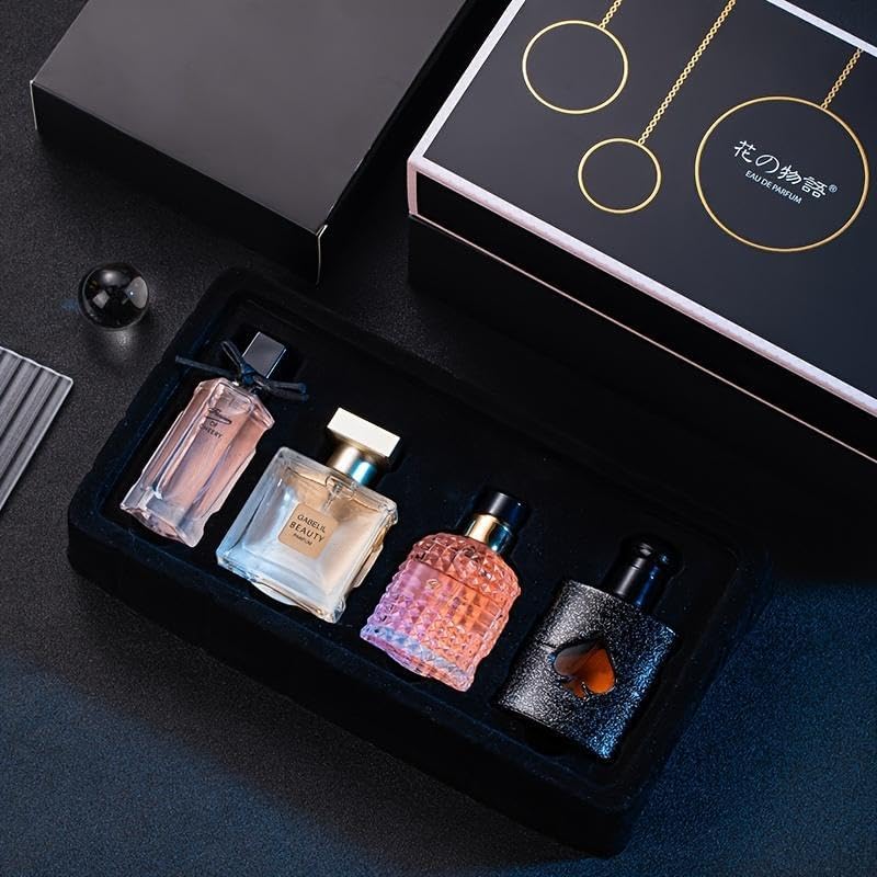 Women's Perfume Set, 4 Floral & Fruity Fragrances, 105 ml Gift Box