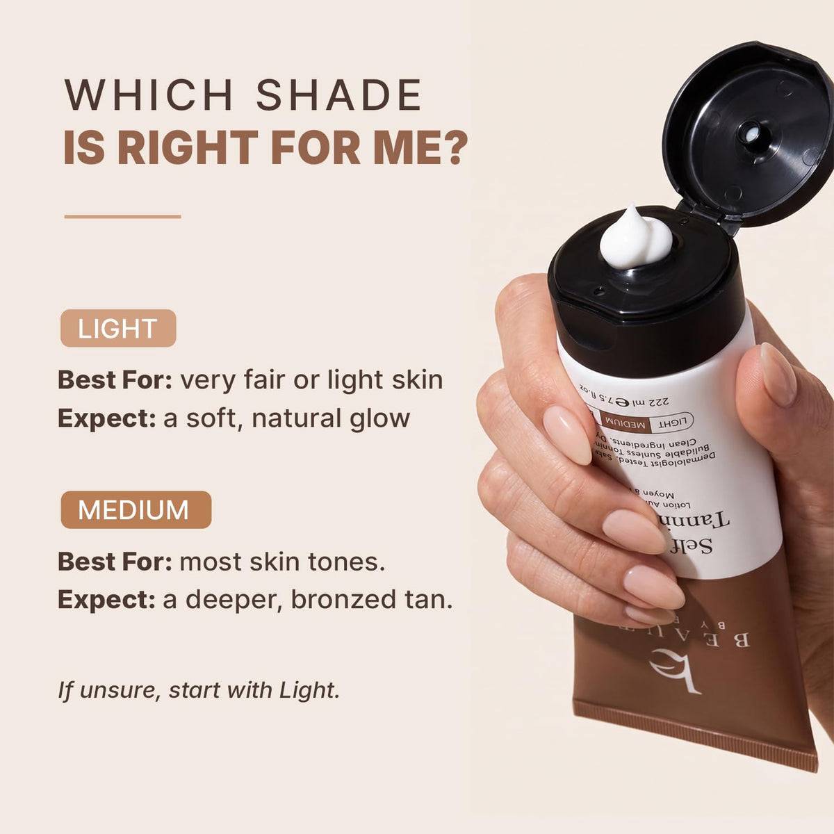 Beauty by Earth Self Tanner Lotion – Natural Glow for Face & Body