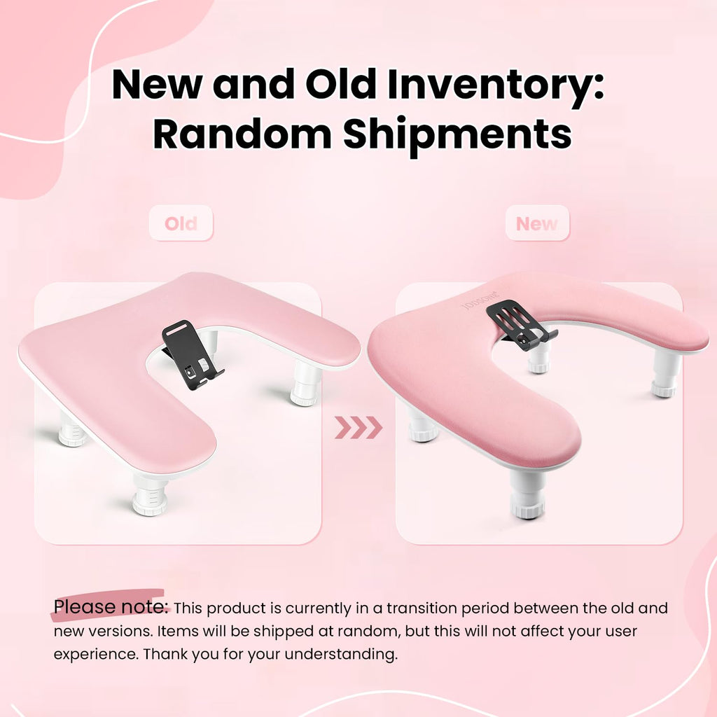 JODSONE U-Shaped Manicure Hand Rest with Rotating Phone Holder