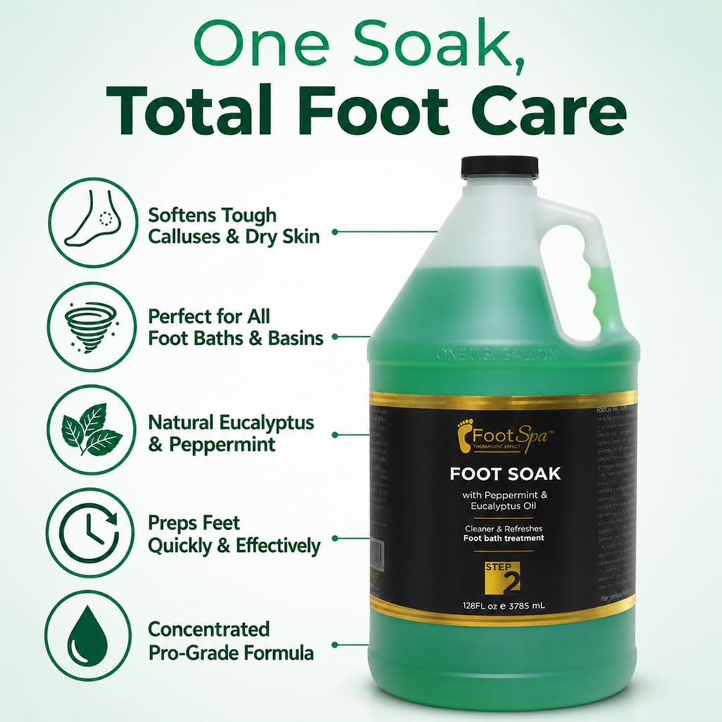 Foot Spa Foot Soak with Eucalyptus and Peppermint Oil, 128 Oz Gallon