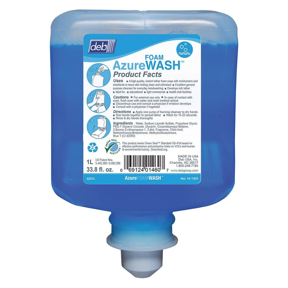 Deb Group Refresh Azure Foam Hand Cleanser, 1 L, 6 Pack