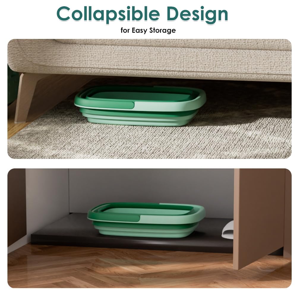 Collapsible Foot Bath Basin with Handles and Massage Acupoints