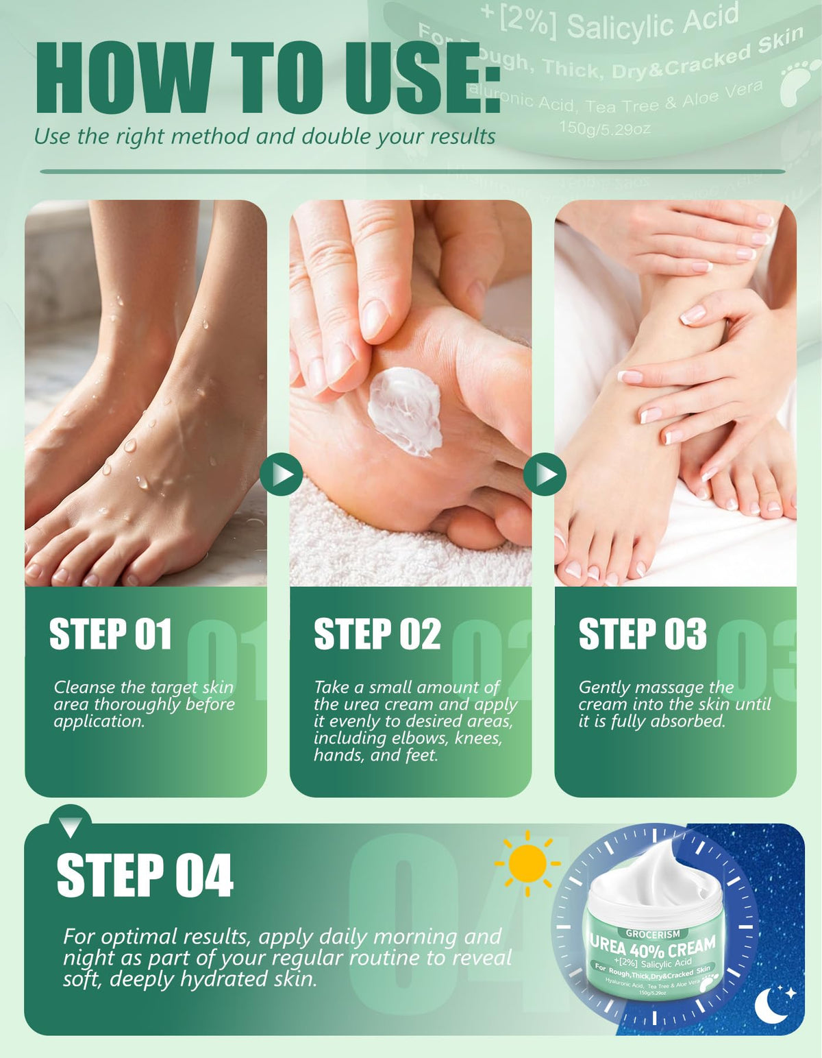 Grocerism Urea Cream with 2% Salicylic Acid for Rough, Dry Skin