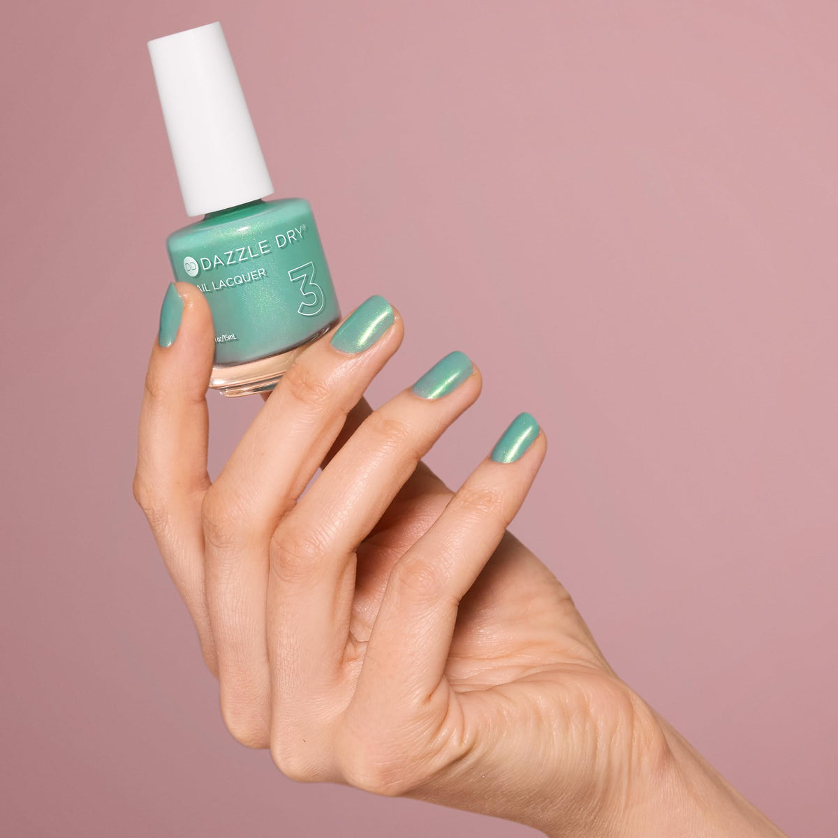 Dazzle Dry Nail Lacquer Step 3 – In Season Seafoam Green Shimmer, 0.5 fl oz