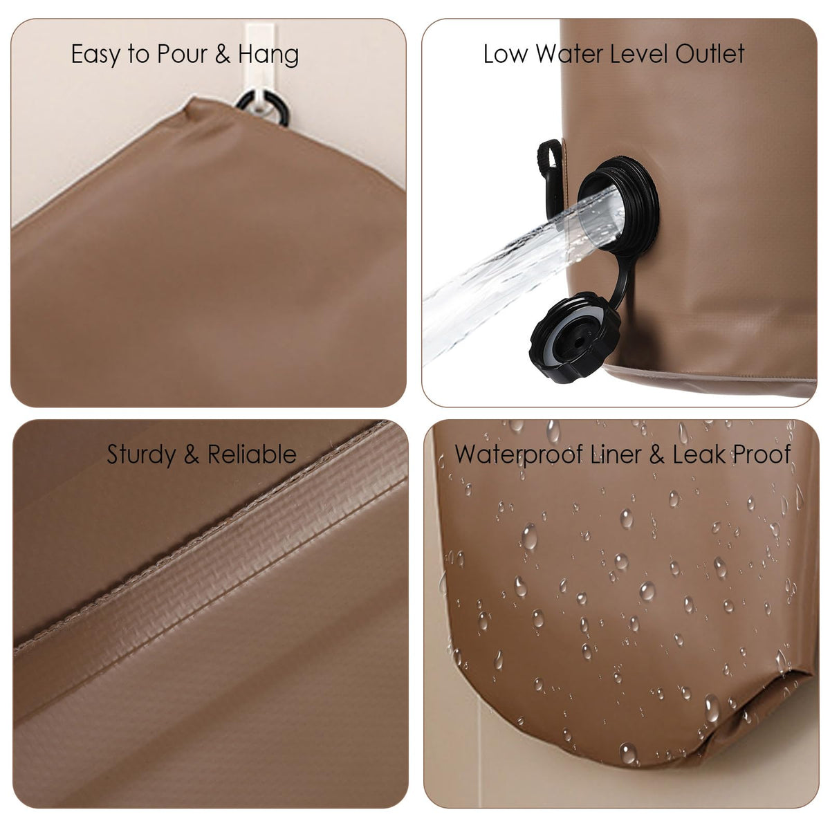 Collapsible Foot Bath Basin with Drainage Hole and Handles