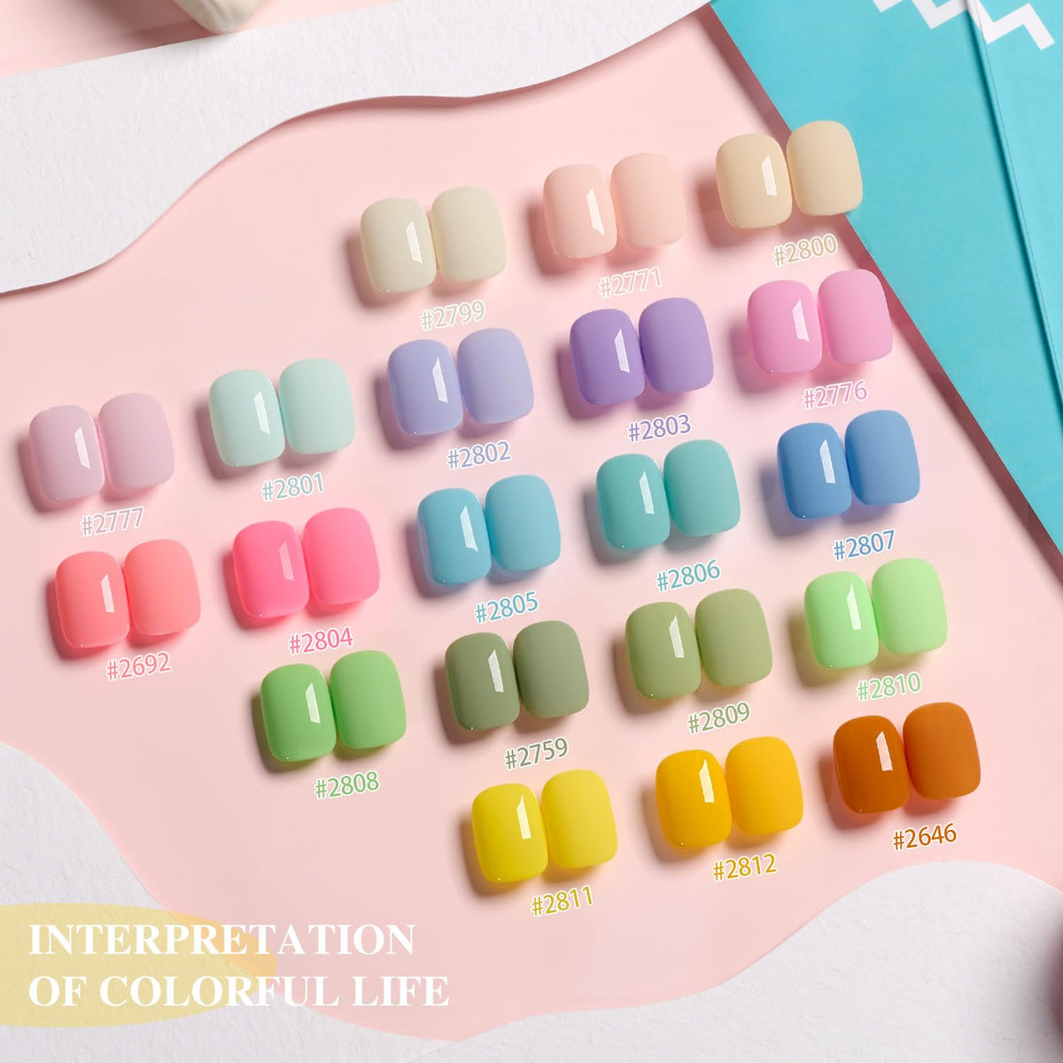 GAOY 23-Piece UV Gel Nail Polish Kit with Glossy & Matte Top Coats