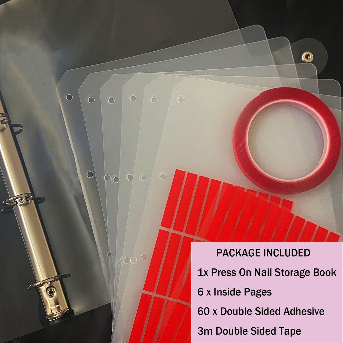 Clear Press-On Nail Organizer and Storage Display
