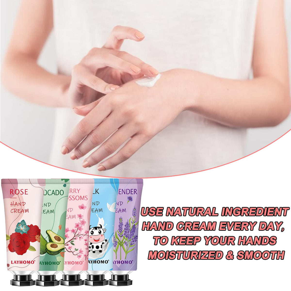 74-Pack Natural Plant Extract Hand Cream Gift Set, Mini Scented Lotions