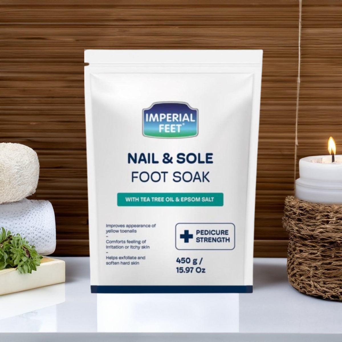 Imperial Feet Epsom Salt Foot Soak for Pedicure Foot Care
