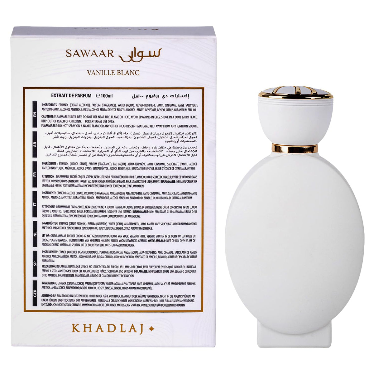 Khadlaj Sawaar Vanille Blanc Extrait de Parfum, Vanilla Sweet Woody