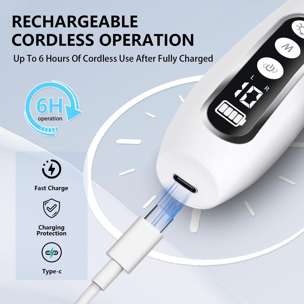Electric Nail File Drill, Cordless Rechargeable 10-Speed Nail Grinder