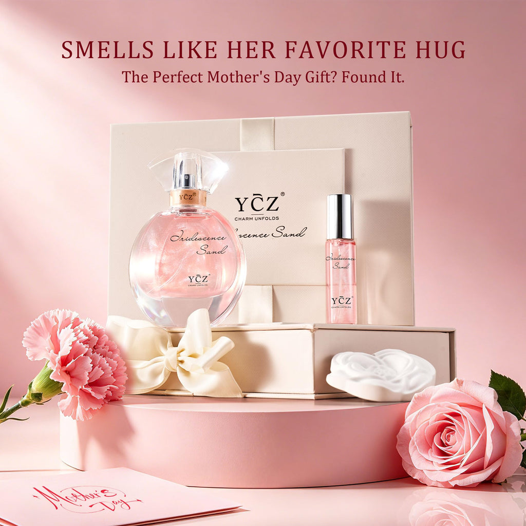 YCZ Women's Pink Quicksand Gold Eau de Parfum Gift Set