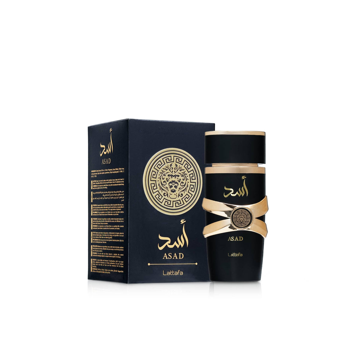Lattafa Asad Eau de Parfum Spray, Oud and Musk Fragrance, 100 ml
