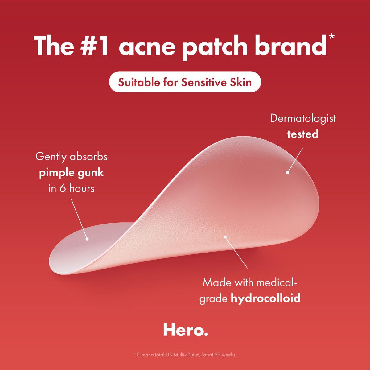 Mighty Patch Hero Cosmetics Original Hydrocolloid Acne Pimple Patches
