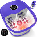 KNQZE Collapsible Foot Spa Bath with Heat, Bubbles & Massage