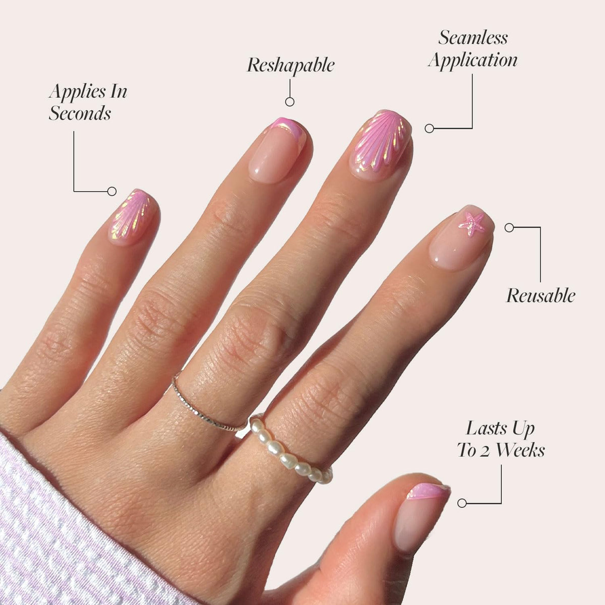 Glamnetic Press-On Nails Salon-Style Reusable Nail Kit