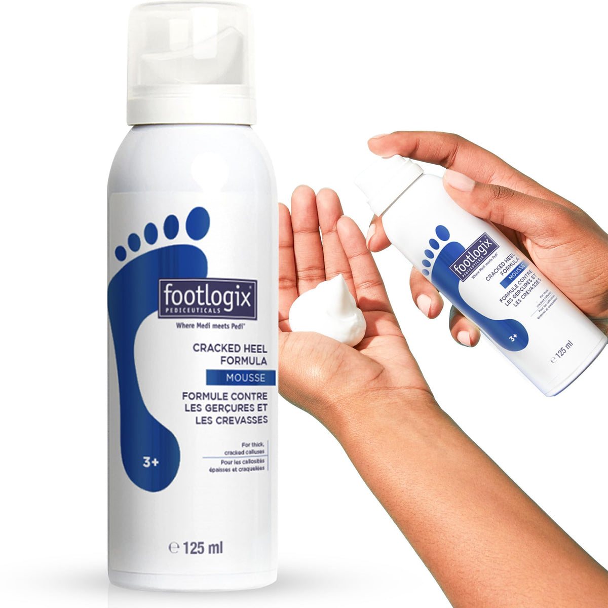 FOOTLOGIX Cracked Heel Formula Mousse with Urea, 4.23 oz