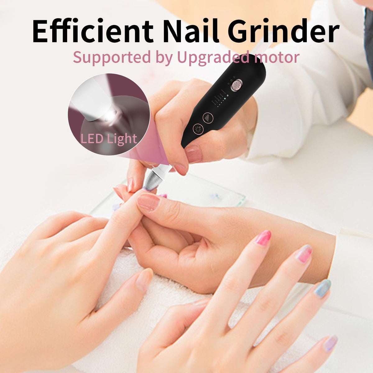 Hoxida Rechargeable Electric Nail Drill Kit for Manicure and Pedicure