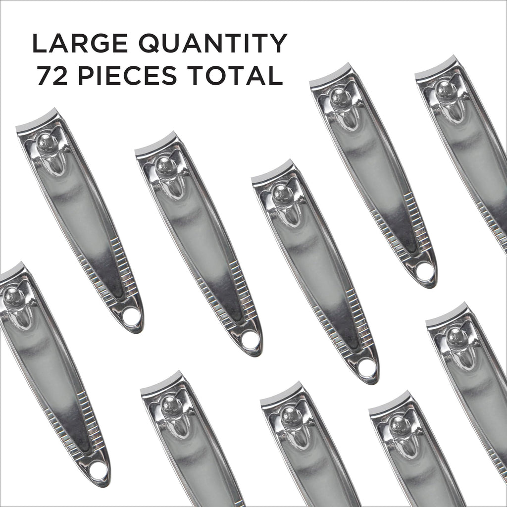 Diane D904 Stainless Steel Nail Clippers with Fold-Out File, 72 Count