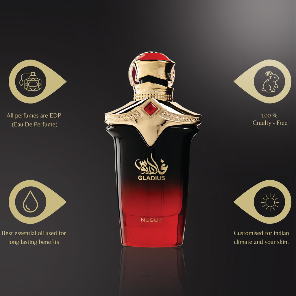 Nusuk Gladius Extrait de Parfum Spray – Woody Aromatic Fragrance