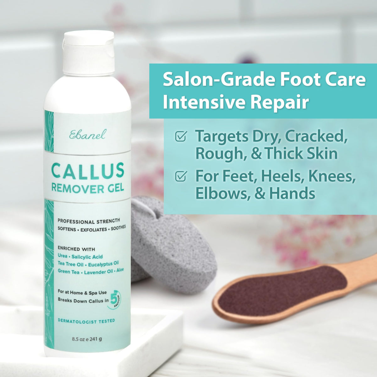 Ebanel 2-Step Callus Remover Gel & Urea 40% Foot Cream Set