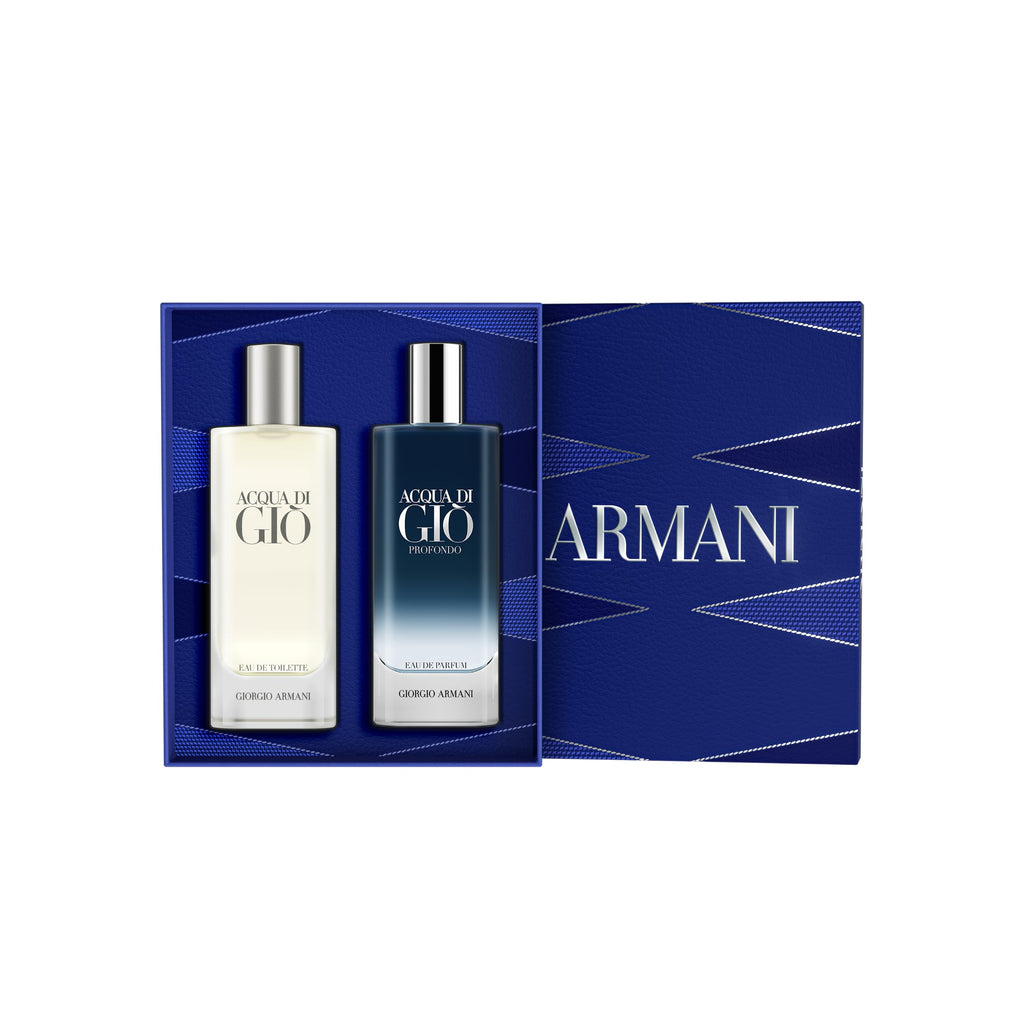 Armani Beauty Acqua di Gio Men's Travel Gift Set, 2-Piece Mini Cologne Set
