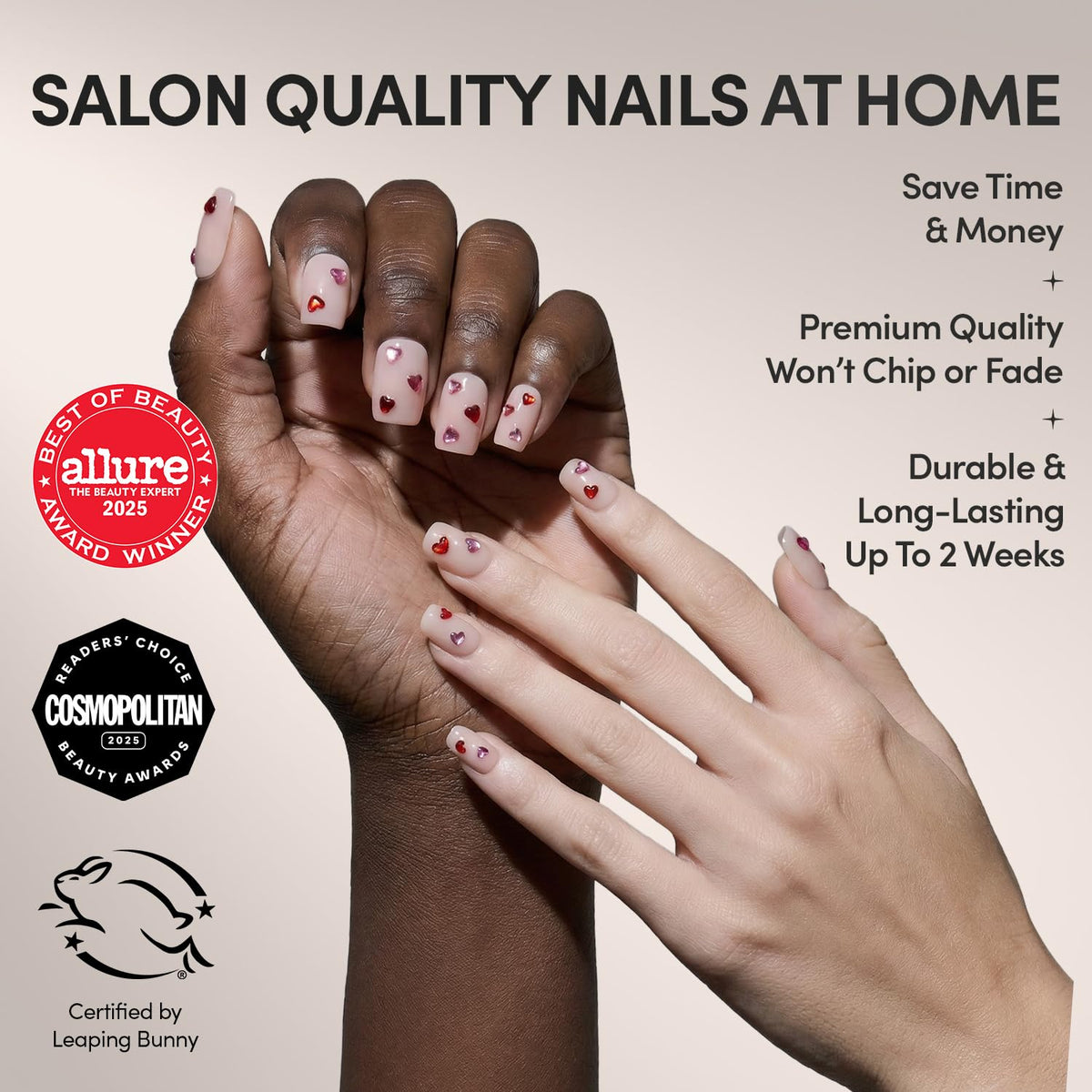 Glamnetic Press-On Nail Kit - Salon-Style Fake Nails