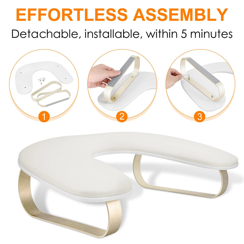 Upgraded U-Shaped Nail Arm Rest Stand with 10° Incline