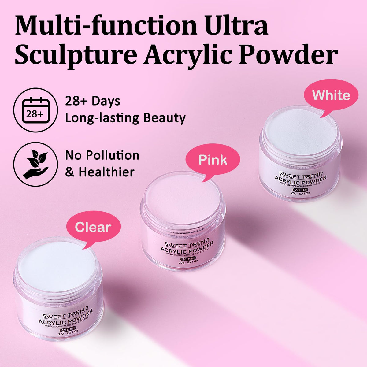 Sweet Trend Acrylic Nail Kit with Drill, Powders, Liquid and Nail Art Tools