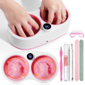 Electric Dual Nail Soaking Bowl with Adjustable Heat and Detachable Bowls