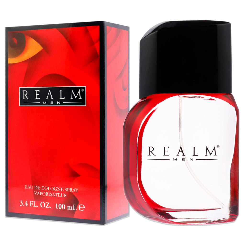 Erox Realm Men Red Eau de Cologne Spray, 3.4 Fl Oz